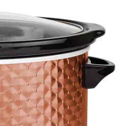 Cookers Brentwood Appliances Diamond 7 Qt. Copper Slow Cooker With Tempered Glass Lid 12 Cookers Brentwood Appliances Diamond 7 Qt. Copper Slow Cooker With Tempered Glass Lid -Dessert Makers Popular Store copper brentwood appliances slow cookers sc 157c 4f 1000