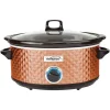 Cookers Brentwood Appliances Diamond 7 Qt. Copper Slow Cooker With Tempered Glass Lid 1 Cookers Brentwood Appliances Diamond 7 Qt. Copper Slow Cooker With Tempered Glass Lid -Dessert Makers Popular Store copper brentwood appliances slow cookers sc 157c 64 1000