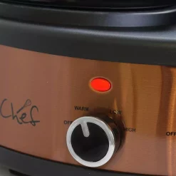Cookers MegaChef Triple 4.5 Qt. Copper Slow Cooker With Glass Lids 13 Cookers MegaChef Triple 4.5 Qt. Copper Slow Cooker With Glass Lids -Dessert Makers Popular Store copper megachef slow cookers 985109462m 44 1000