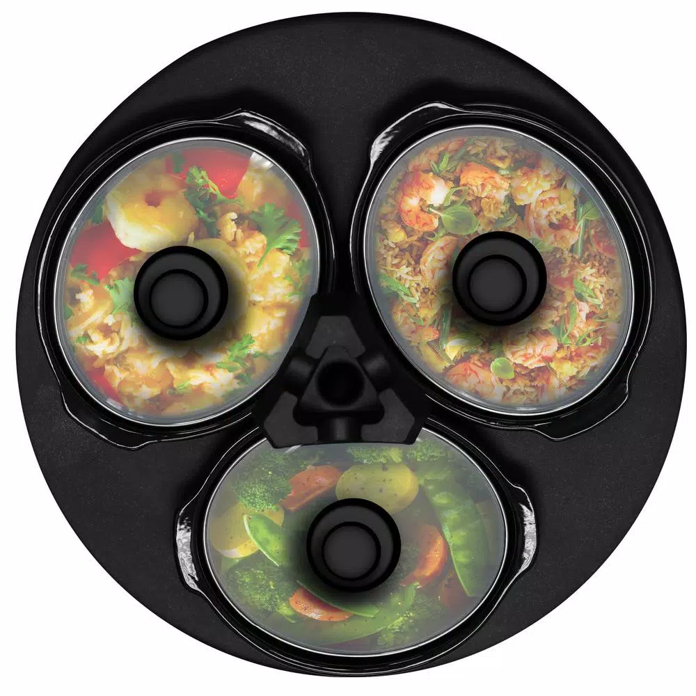 Cookers MegaChef Triple 4.5 Qt. Copper Slow Cooker With Glass Lids 8 Cookers MegaChef Triple 4.5 Qt. Copper Slow Cooker With Glass Lids - Image 6