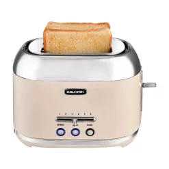 Toasters KALORIK Retro 2-Slice Cream Wide Slot Toaster 12 Toasters KALORIK Retro 2-Slice Cream Wide Slot Toaster -Dessert Makers Popular Store cream kalorik pop up toasters to 46083 cr 44 1000
