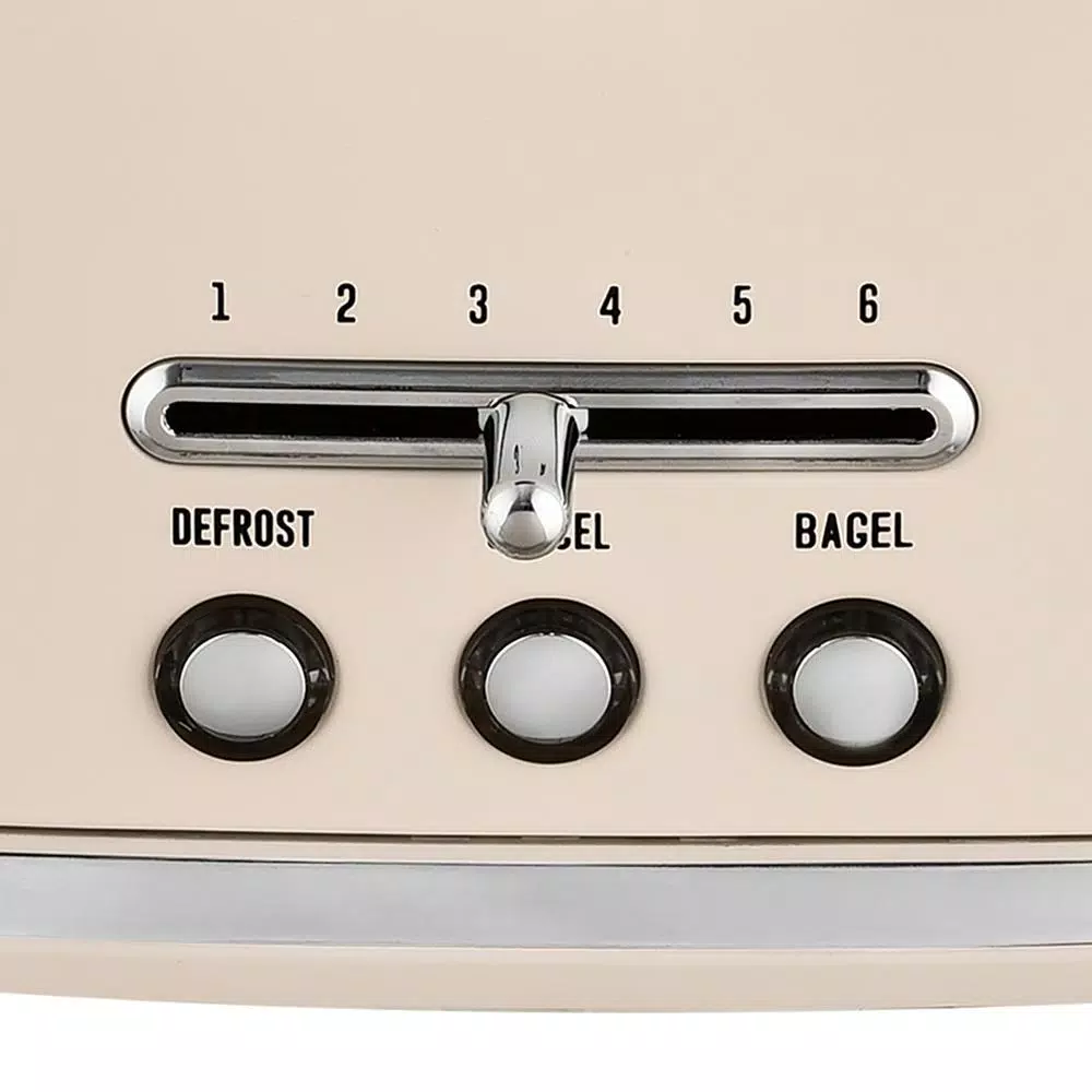 Toasters KALORIK Retro 2-Slice Cream Wide Slot Toaster 5 Toasters KALORIK Retro 2-Slice Cream Wide Slot Toaster - Image 3