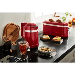 Toasters KitchenAid 2-Slice Empire Red Long Slot Toaster With High-Lift Lever 7 Toasters KitchenAid 2-Slice Empire Red Long Slot Toaster With High-Lift Lever -Dessert Makers Popular Store empire red kitchenaid pop up toasters kmt3115er 4f 1000