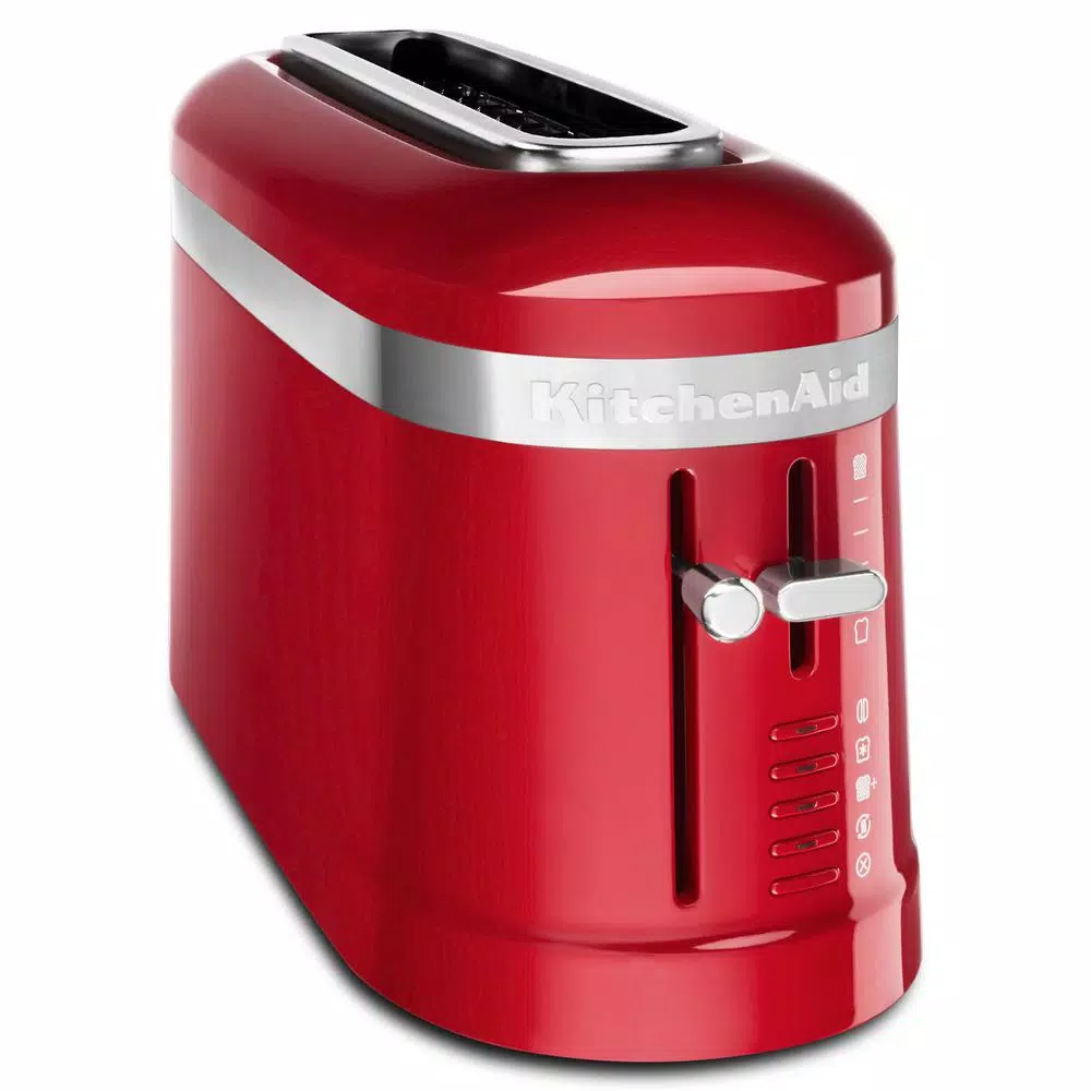 Toasters KitchenAid 2-Slice Empire Red Long Slot Toaster With High-Lift Lever 3 Toasters KitchenAid 2-Slice Empire Red Long Slot Toaster With High-Lift Lever