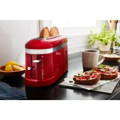 Toasters KitchenAid 2-Slice Empire Red Long Slot Toaster With High-Lift Lever 6 Toasters KitchenAid 2-Slice Empire Red Long Slot Toaster With High-Lift Lever -Dessert Makers Popular Store empire red kitchenaid pop up toasters kmt3115er c3 1000