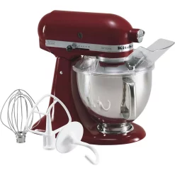 Mixers KitchenAid Artisan 5 Qt. 10-Speed Gloss Cinnamon Stand Mixer With Flat Beater, Wire Whip And Dough Hook Attachments -Dessert Makers Popular Store gloss cinnamon kitchenaid stand mixers ksm150psgc 1f 1000 1