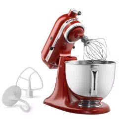 Mixers KitchenAid Artisan 5 Qt. 10-Speed Gloss Cinnamon Stand Mixer With Flat Beater, Wire Whip And Dough Hook Attachments -Dessert Makers Popular Store gloss cinnamon kitchenaid stand mixers ksm150psgc 4f 1000 1