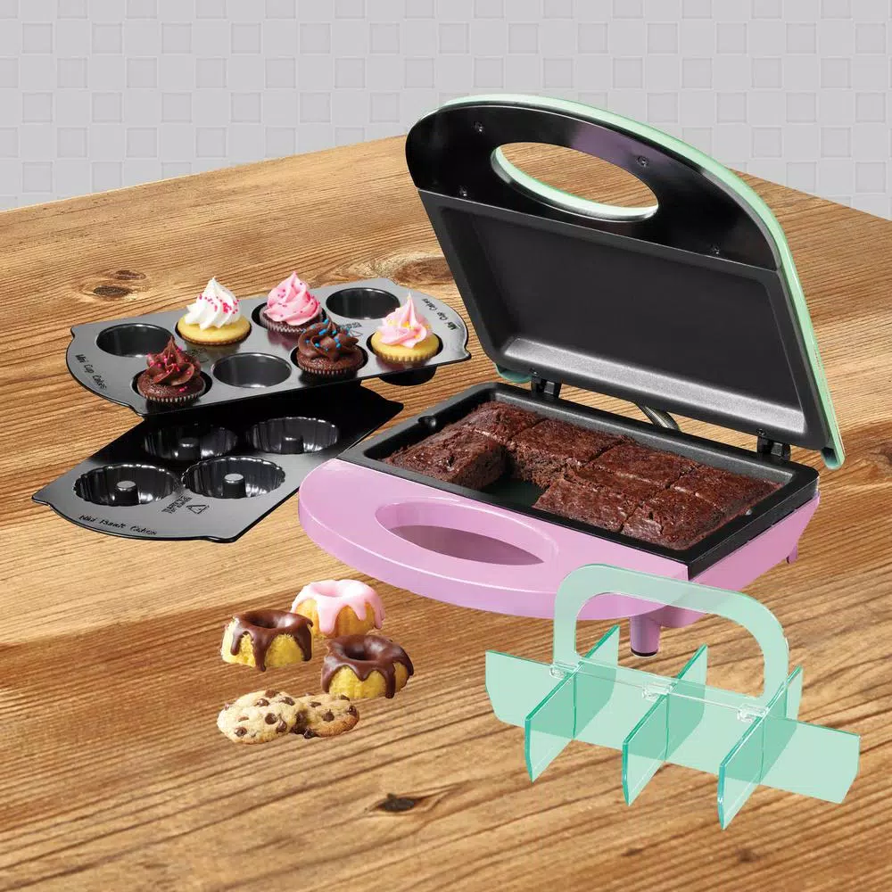 Dessert Makers Nostalgia 800 W Green/Pink 4-In-1 Bakery Bites Express 4 Dessert Makers Nostalgia 800 W Green/Pink 4-In-1 Bakery Bites Express - Image 2