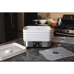 Food Processing Hamilton Beach 5-Tray Grey Food Dehydrator Stackable Drying Trays 14 Food Processing Hamilton Beach 5-Tray Grey Food Dehydrator Stackable Drying Trays -Dessert Makers Popular Store grey hamilton beach dehydrators 32100a fa 1000