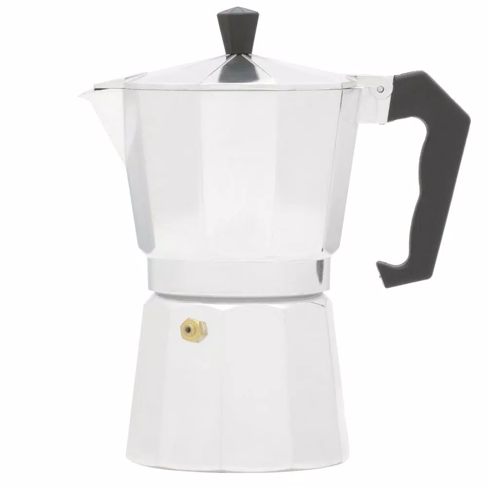Coffee Makers Home Basics 6-Cup Aluminum Stovetop Espresso Machine 5 Coffee Makers Home Basics 6-Cup Aluminum Stovetop Espresso Machine - Image 3