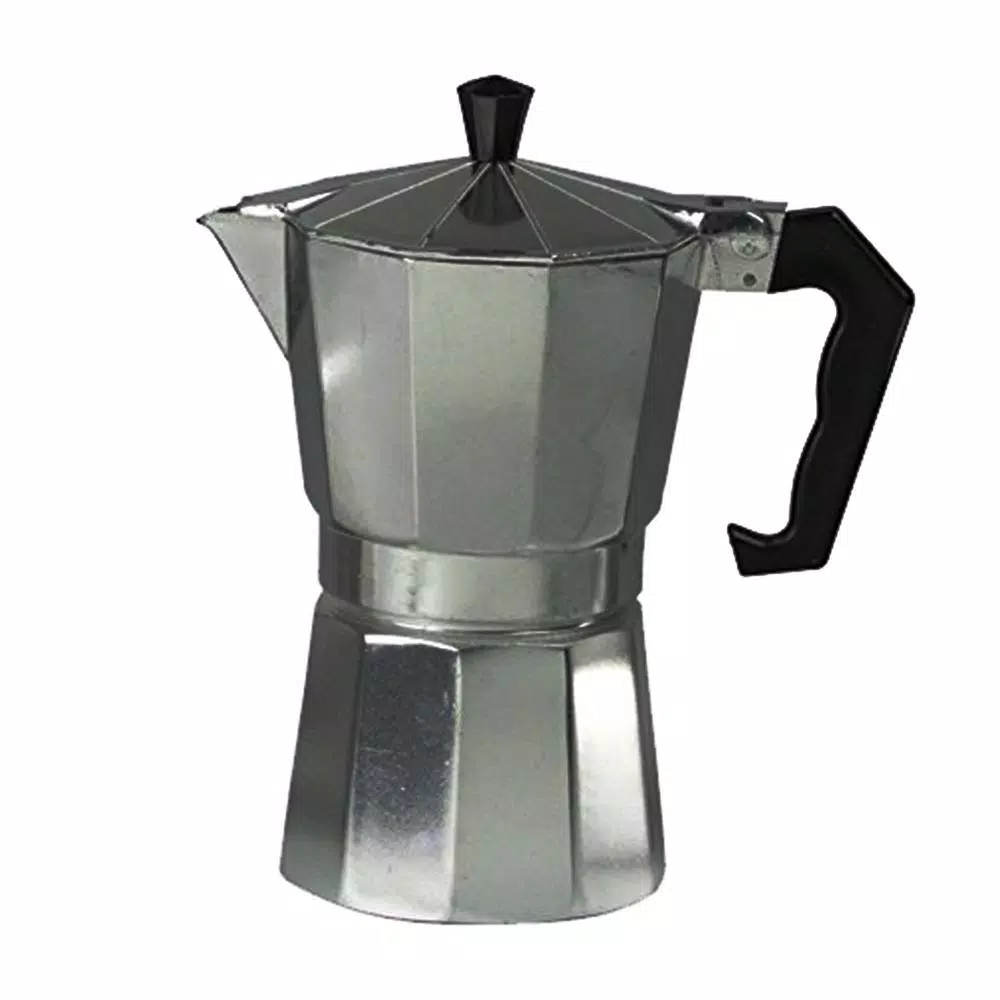 Coffee Makers Home Basics 6-Cup Aluminum Stovetop Espresso Machine 6 Coffee Makers Home Basics 6-Cup Aluminum Stovetop Espresso Machine - Image 4