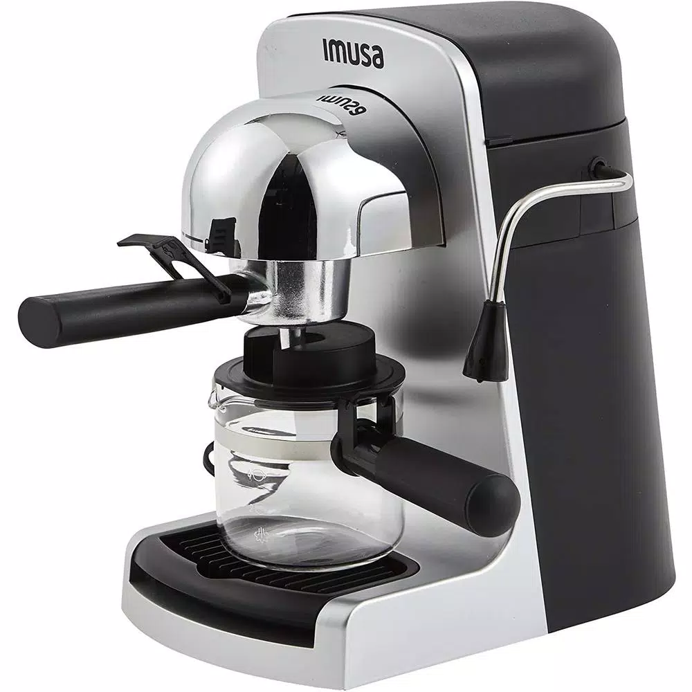 Coffee Makers IMUSA 4-Cup Grey Espresso And Cappuccino Machine With Milk Frothier 4 Coffee Makers IMUSA 4-Cup Grey Espresso And Cappuccino Machine With Milk Frothier - Image 2