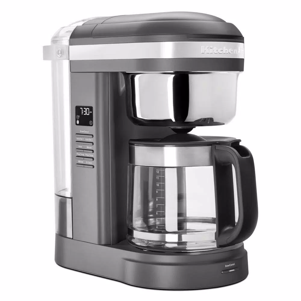 Coffee Makers KitchenAid 12-Cup Drip Grey Coffee Maker With Spiral Showerhead Matte Charcoal 3 Coffee Makers KitchenAid 12-Cup Drip Grey Coffee Maker With Spiral Showerhead Matte Charcoal