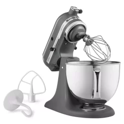 Mixers KitchenAid Artisan Series 5 Qt. 10-Speed Tilt-Head Stand Mixer -Matte Gray -Dessert Makers Popular Store matte gray kitchenaid stand mixers ksm150psfg 4f 1000