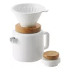 Coffee Makers BonJour 4-Cup Matte White Pour-Over Coffee Set 1 Coffee Makers BonJour 4-Cup Matte White Pour-Over Coffee Set -Dessert Makers Popular Store matte white bonjour french presses 47955 64 1000