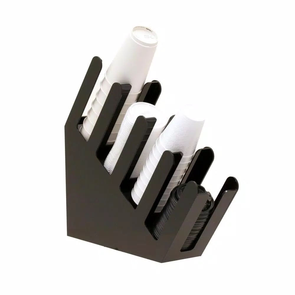 Coffee Makers Mind Reader Fancy 80-Cup 4-Compartment Black Acrylic Condiment Organizer 6 Coffee Makers Mind Reader Fancy 80-Cup 4-Compartment Black Acrylic Condiment Organizer - Image 4