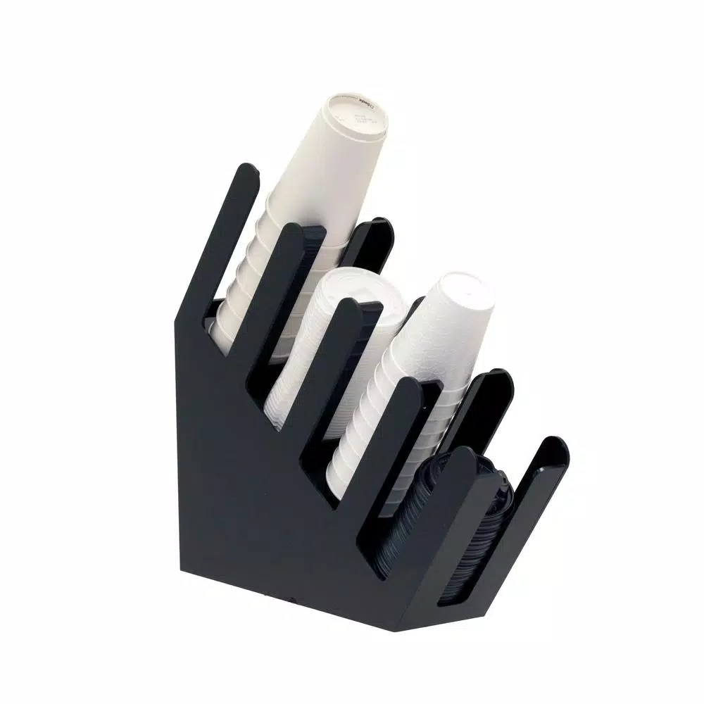 Coffee Makers Mind Reader Fancy 80-Cup 4-Compartment Black Acrylic Condiment Organizer 4 Coffee Makers Mind Reader Fancy 80-Cup 4-Compartment Black Acrylic Condiment Organizer - Image 2