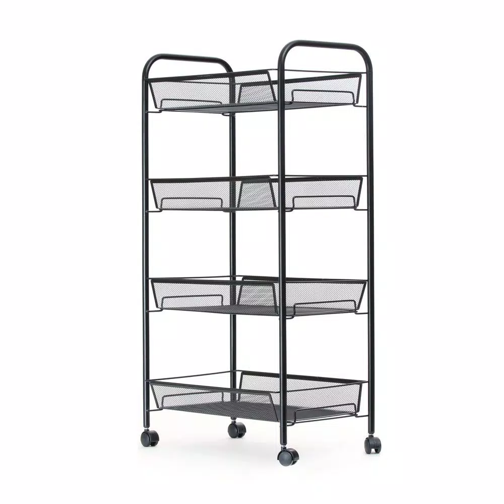 Coffee Makers Mind Reader Roll 4-Shelf Rolling Black Metal Mesh Coffee Cart 3 Coffee Makers Mind Reader Roll 4-Shelf Rolling Black Metal Mesh Coffee Cart