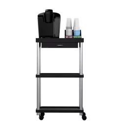 Coffee Makers Mind Reader 3-Tier 7-Compartment Rolling Black Coffee Cart 12 Coffee Makers Mind Reader 3-Tier 7-Compartment Rolling Black Coffee Cart -Dessert Makers Popular Store mind reader coffee accessories cartcoff blk 1f 1000