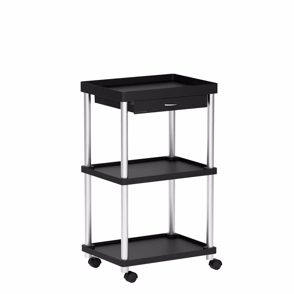 Coffee Makers Mind Reader 3-Tier 7-Compartment Rolling Black Coffee Cart 5 Coffee Makers Mind Reader 3-Tier 7-Compartment Rolling Black Coffee Cart - Image 3