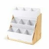 Coffee Makers Mind Reader 9-Compartment White Condiment Organizer With Wood Base 1 Coffee Makers Mind Reader 9-Compartment White Condiment Organizer With Wood Base -Dessert Makers Popular Store mind reader coffee accessories comp9wd wht 64 1000