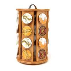 Coffee Makers Mind Reader 24-Capacity Bamboo K-Cup Storage Organizer And Coffee Pod Carousel 12 Coffee Makers Mind Reader 24-Capacity Bamboo K-Cup Storage Organizer And Coffee Pod Carousel -Dessert Makers Popular Store mind reader coffee accessories crs brn 1f 1000