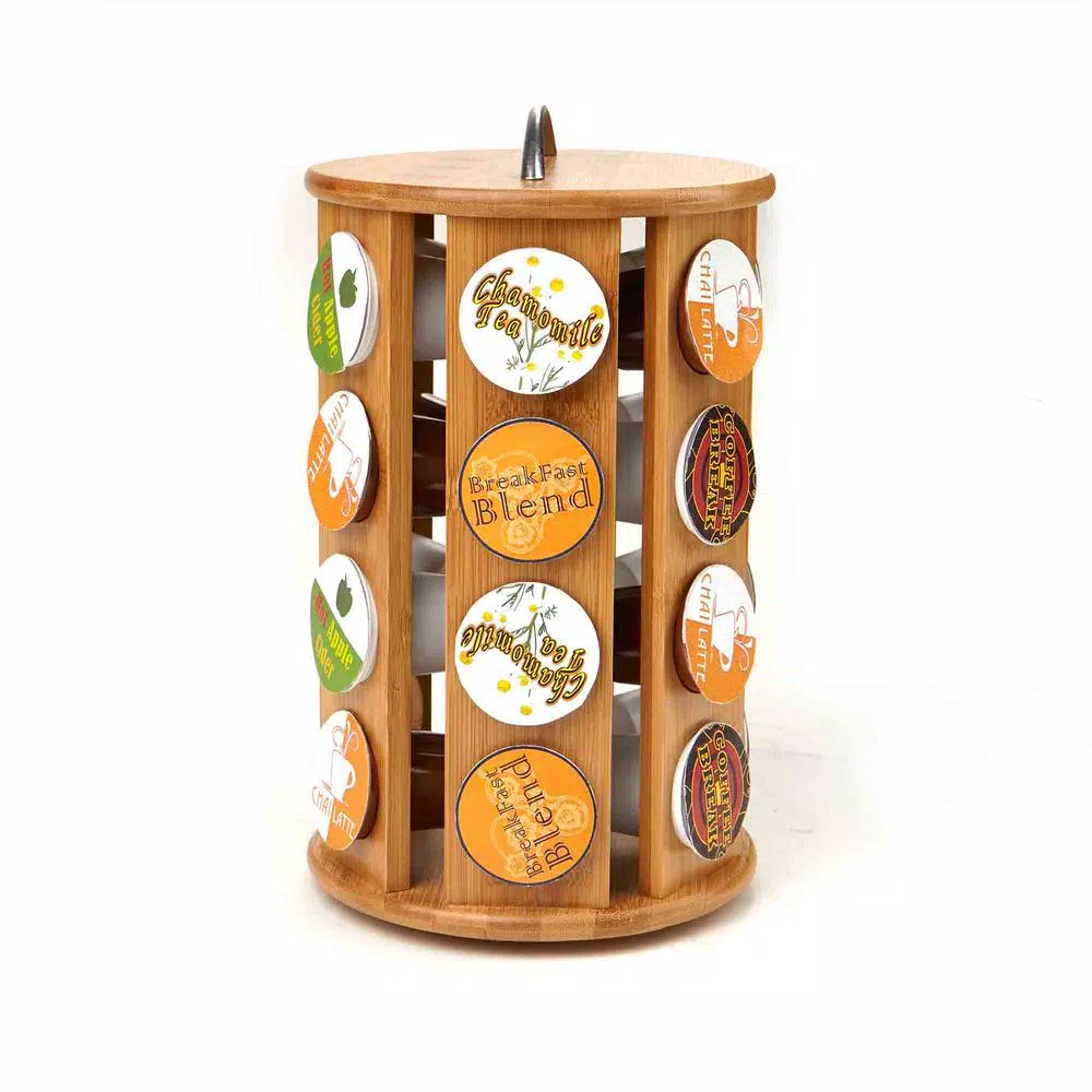 Coffee Makers Mind Reader 24-Capacity Bamboo K-Cup Storage Organizer And Coffee Pod Carousel 5 Coffee Makers Mind Reader 24-Capacity Bamboo K-Cup Storage Organizer And Coffee Pod Carousel - Image 3