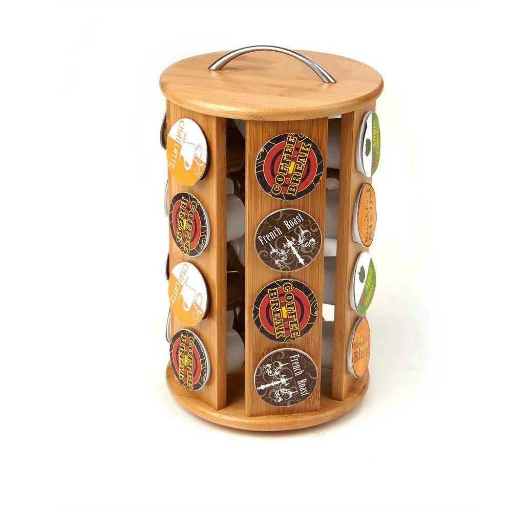 Coffee Makers Mind Reader 24-Capacity Bamboo K-Cup Storage Organizer And Coffee Pod Carousel 8 Coffee Makers Mind Reader 24-Capacity Bamboo K-Cup Storage Organizer And Coffee Pod Carousel - Image 6