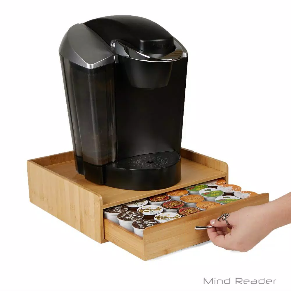 Coffee Makers Mind Reader 32-Capacity Bamboo Brown K-Cup Storage Drawer With Lip Panel 5 Coffee Makers Mind Reader 32-Capacity Bamboo Brown K-Cup Storage Drawer With Lip Panel - Image 3