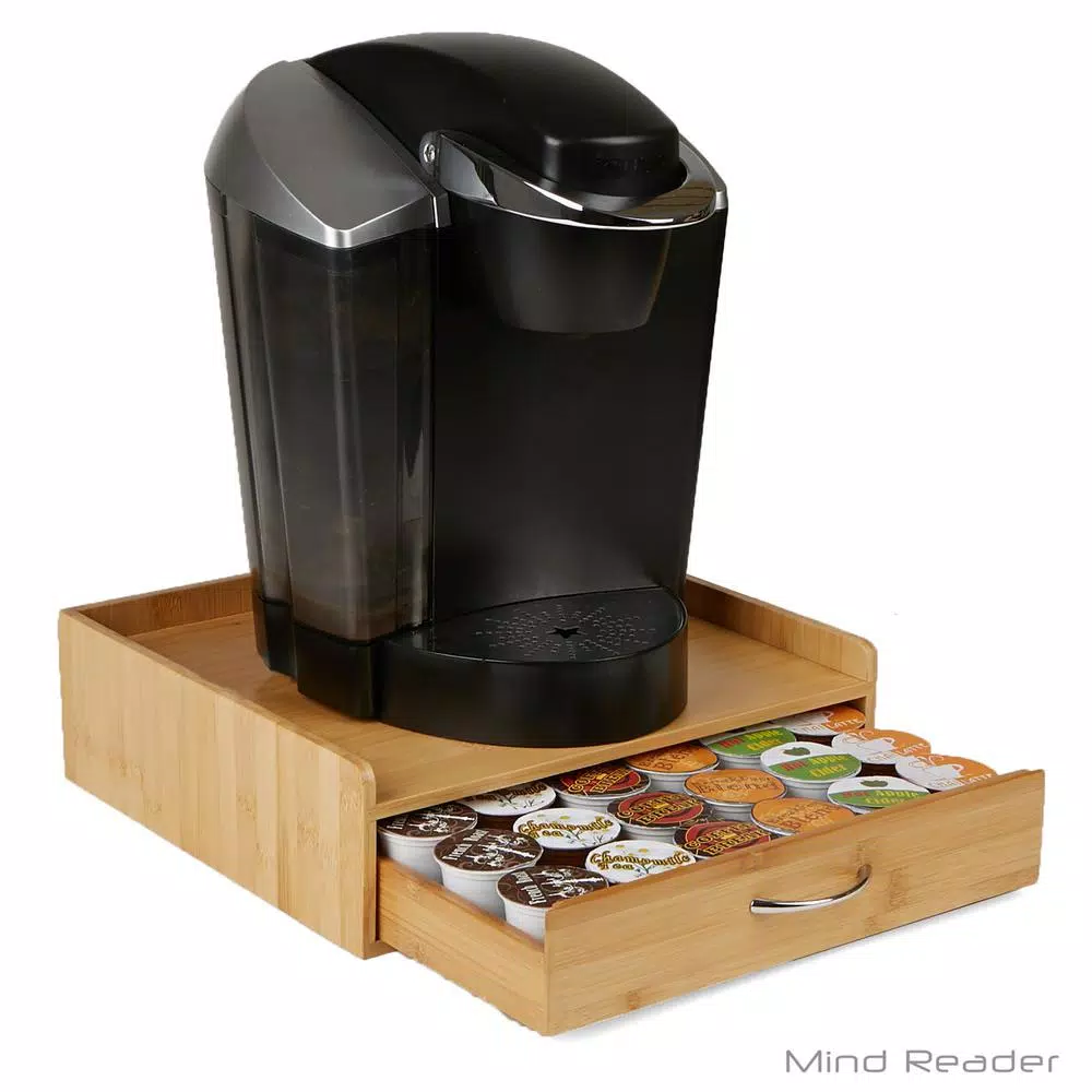 Coffee Makers Mind Reader 32-Capacity Bamboo Brown K-Cup Storage Drawer With Lip Panel 3 Coffee Makers Mind Reader 32-Capacity Bamboo Brown K-Cup Storage Drawer With Lip Panel