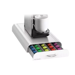 Coffee Makers Mind Reader Anchor 50-Capacity White Nespresso Coffee Capsule Drawer 13 Coffee Makers Mind Reader Anchor 50-Capacity White Nespresso Coffee Capsule Drawer -Dessert Makers Popular Store mind reader coffee accessories nest3pc wht 76 1000