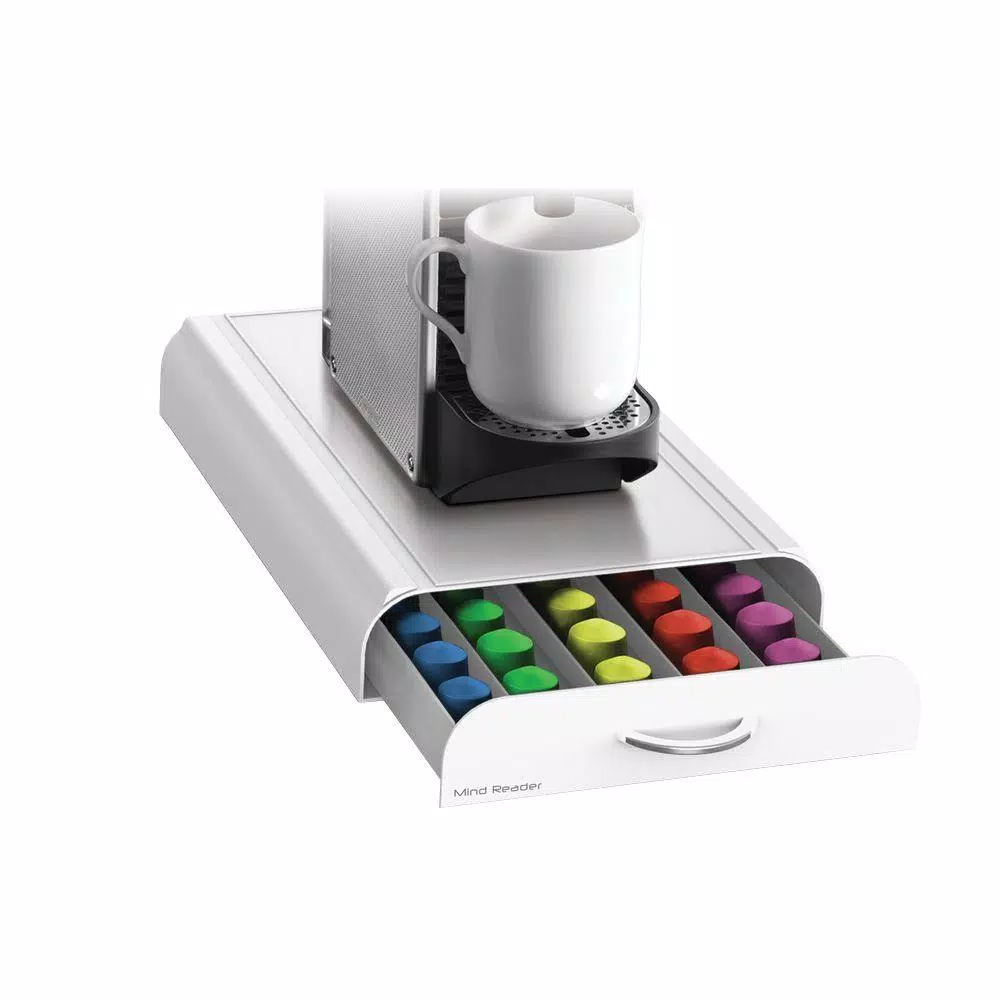 Coffee Makers Mind Reader Anchor 50-Capacity White Nespresso Coffee Capsule Drawer 8 Coffee Makers Mind Reader Anchor 50-Capacity White Nespresso Coffee Capsule Drawer - Image 6