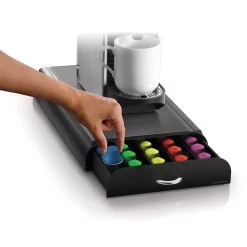 Coffee Makers Mind Reader Anchor 50-Capacity Black Nespresso Capsule Storage Drawer -Dessert Makers Popular Store mind reader coffee accessories nestry01 blk 4f 1000