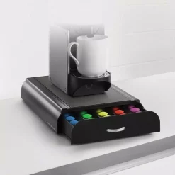 Coffee Makers Mind Reader Anchor 50-Capacity Black Nespresso Capsule Storage Drawer