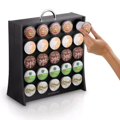 Coffee Makers Mind Reader Wall 50-Capacity Black K-Cup Storage Rack -Dessert Makers Popular Store mind reader coffee accessories rac01 blk 1f 1000