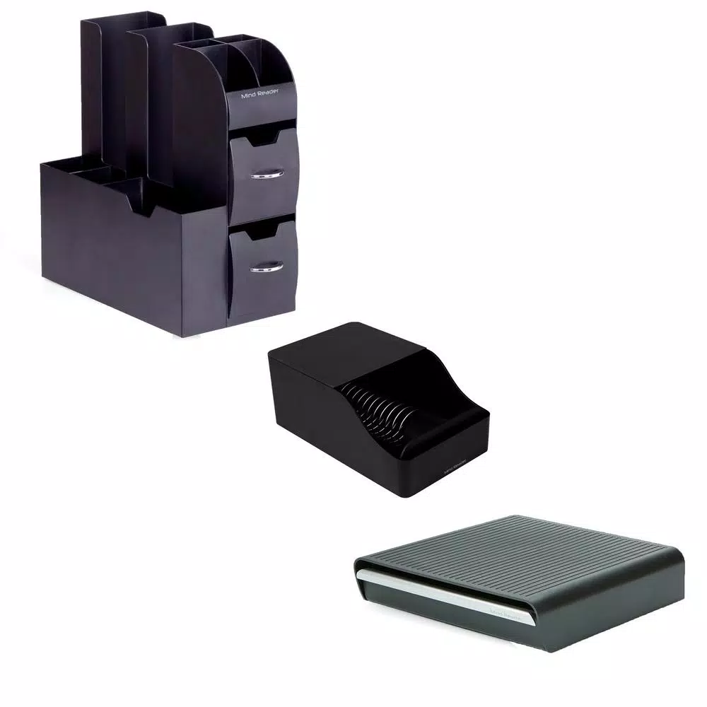 Coffee Makers Mind Reader Coffee/Condiment Organizer With Drawer For 36 K-Cups & Sleeve Dispenser, Black 3 Coffee Makers Mind Reader Coffee/Condiment Organizer With Drawer For 36 K-Cups & Sleeve Dispenser, Black