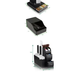 Coffee Makers Mind Reader Coffee/Condiment Organizer With Drawer For 36 K-Cups & Sleeve Dispenser, Black 15 Coffee Makers Mind Reader Coffee/Condiment Organizer With Drawer For 36 K-Cups & Sleeve Dispenser, Black -Dessert Makers Popular Store mind reader coffee accessories sledcad26 blk 76 1000