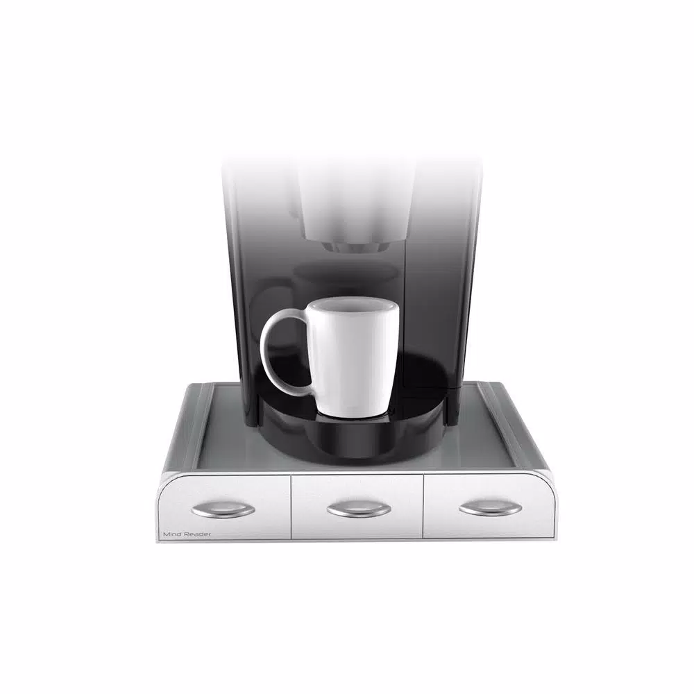 Coffee Makers Mind Reader 36 Capacity K-Cup, Dolce Gusto, CBTL, Verismo, Single Serve Coffee Pod Holder Drawer, Silver 7 Coffee Makers Mind Reader 36 Capacity K-Cup, Dolce Gusto, CBTL, Verismo, Single Serve Coffee Pod Holder Drawer, Silver - Image 5
