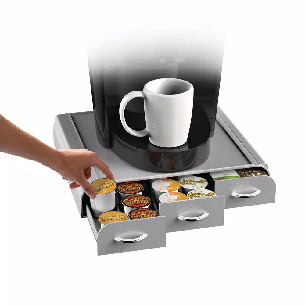 Coffee Makers Mind Reader 36 Capacity K-Cup, Dolce Gusto, CBTL, Verismo, Single Serve Coffee Pod Holder Drawer, Silver 5 Coffee Makers Mind Reader 36 Capacity K-Cup, Dolce Gusto, CBTL, Verismo, Single Serve Coffee Pod Holder Drawer, Silver - Image 3