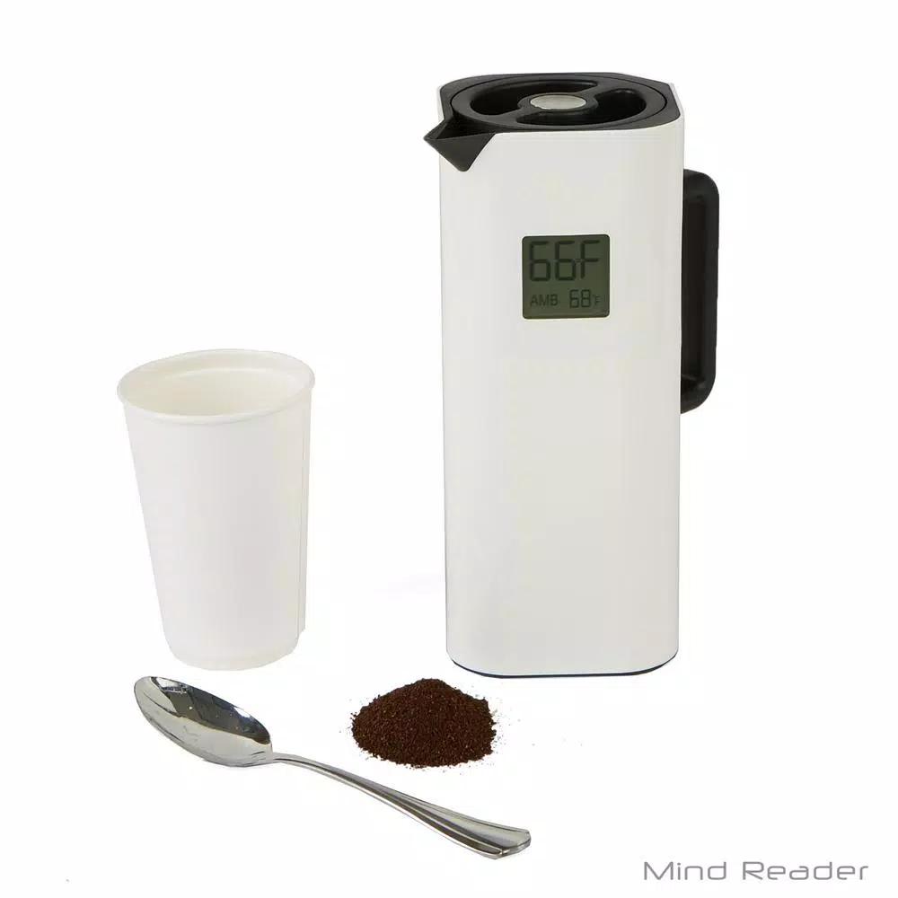 Coffee Makers Mind Reader White 4-Cup Double Wall Thermal Coffee Carafe With Temperature Display 4 Coffee Makers Mind Reader White 4-Cup Double Wall Thermal Coffee Carafe With Temperature Display - Image 2