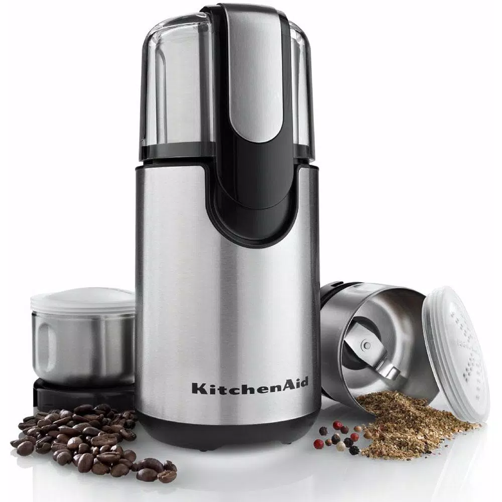 Coffee Makers KitchenAid One-Touch 4 Oz. Onyx Black Blade Coffee Grinder With Shaker Lid And Storage Lid 5 Coffee Makers KitchenAid One-Touch 4 Oz. Onyx Black Blade Coffee Grinder With Shaker Lid And Storage Lid - Image 3