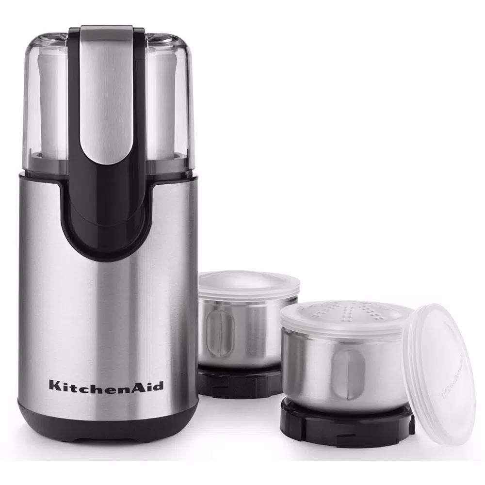 Coffee Makers KitchenAid One-Touch 4 Oz. Onyx Black Blade Coffee Grinder With Shaker Lid And Storage Lid 3 Coffee Makers KitchenAid One-Touch 4 Oz. Onyx Black Blade Coffee Grinder With Shaker Lid And Storage Lid