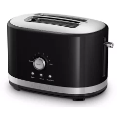 Toasters KitchenAid 2-Slice Onyx Black Wide Slot Toaster With Crumb Tray -Dessert Makers Popular Store onyx black kitchenaid pop up toasters kmt2116ob 4f 1000