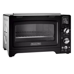 Toasters KitchenAid 2000 W 4-Slice Onyx Black Convection Toaster Oven With Non-Stick Pan, Broiling Rack And Cooling Rack