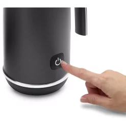 Coffee Makers DeLonghi 8.8 Oz. Matte Black Metal Electric Milk Frother With Non-Stick Interior 8 Coffee Makers DeLonghi 8.8 Oz. Matte Black Metal Electric Milk Frother With Non-Stick Interior -Dessert Makers Popular Store painted black metal body delonghi milk frothers emf1bk 4f 1000