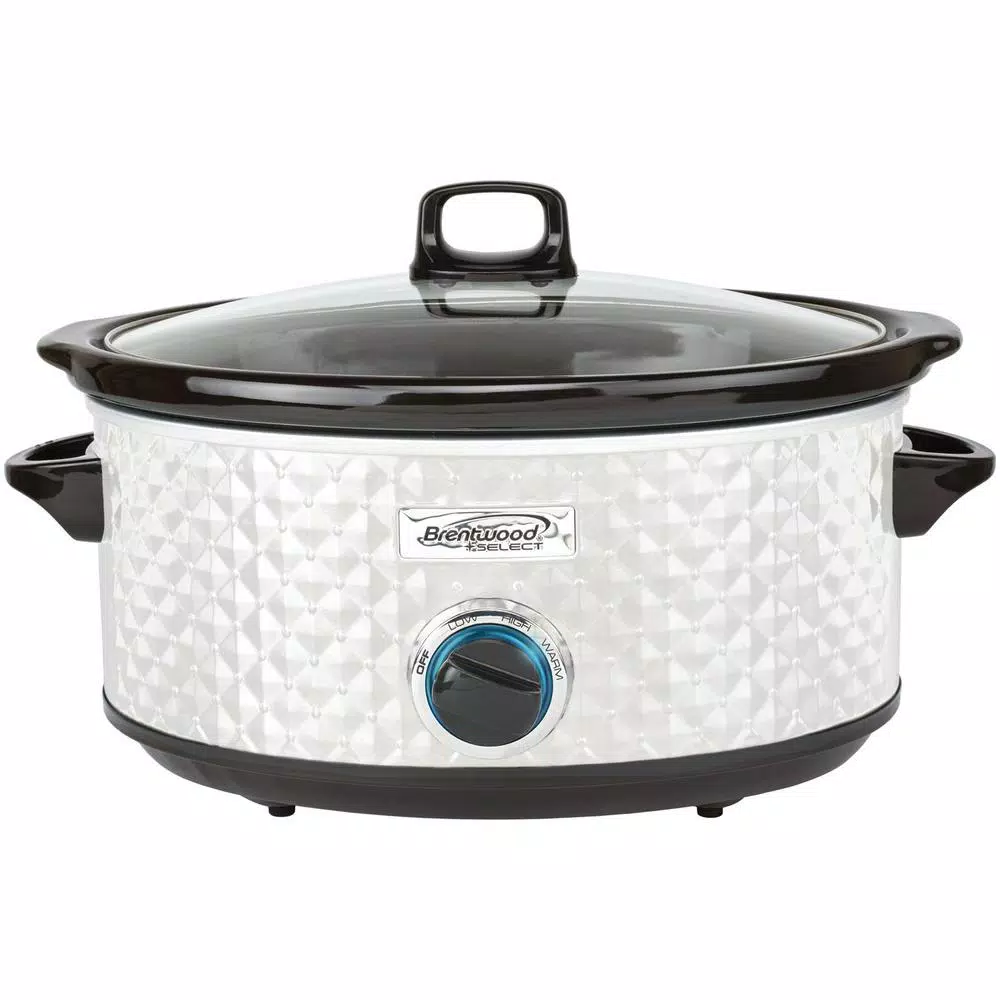 Cookers Brentwood Appliances Diamond 7 Qt. Pearl Slow Cooker With Tempered Glass Lid 3 Cookers Brentwood Appliances Diamond 7 Qt. Pearl Slow Cooker With Tempered Glass Lid