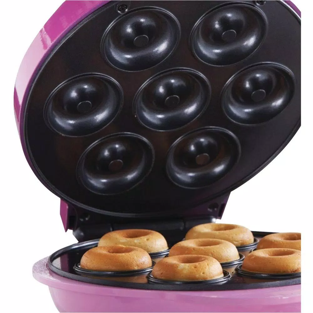 Dessert Makers Brentwood Appliances 750 W Pink Electric Food Maker (Mini Donut Maker) Nonstick 4 Dessert Makers Brentwood Appliances 750 W Pink Electric Food Maker (Mini Donut Maker) Nonstick - Image 2