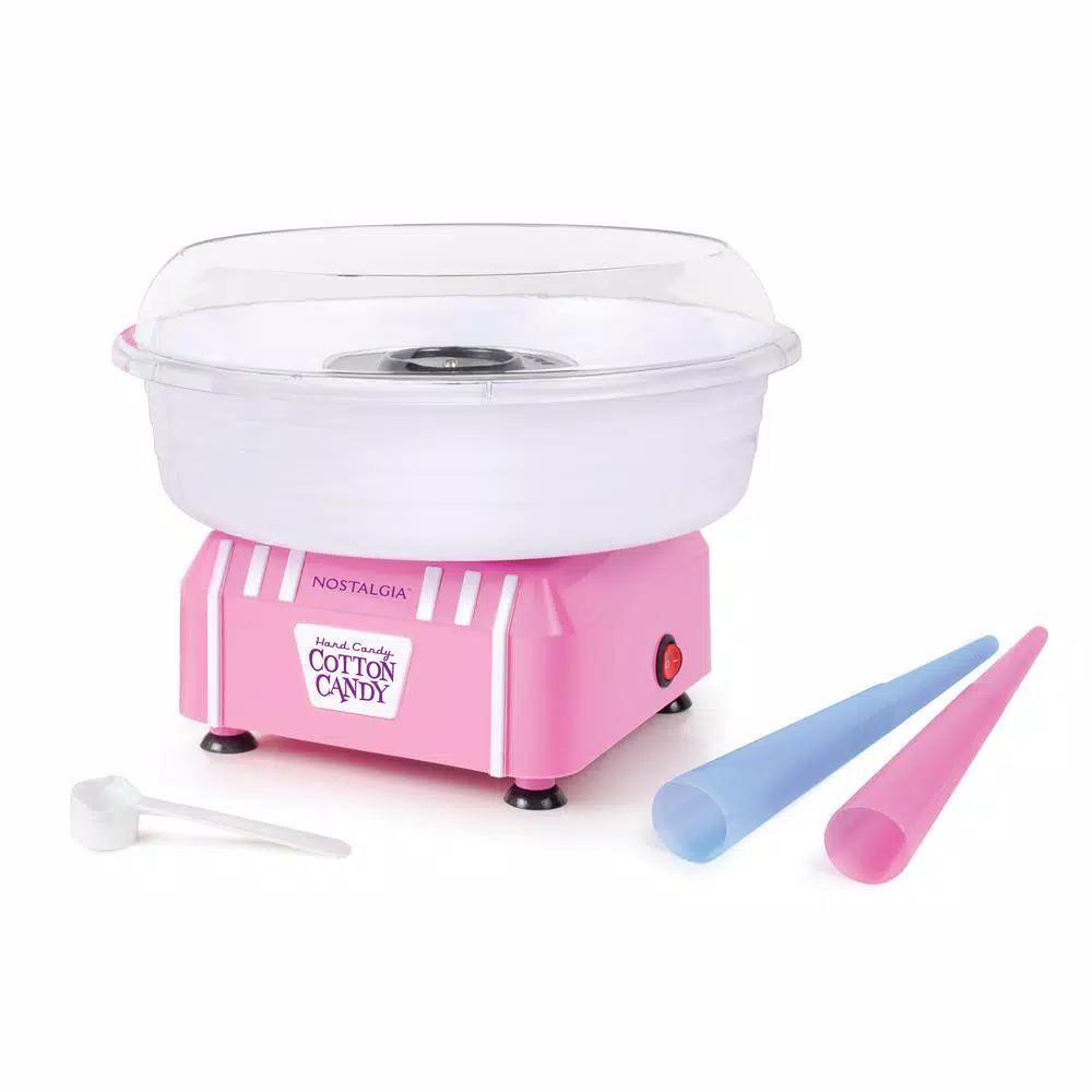 Dessert Makers Nostalgia Hard & Sugar-Free Pink Cotton Candy Maker With 2 Cotton Candy Cones 4 Dessert Makers Nostalgia Hard & Sugar-Free Pink Cotton Candy Maker With 2 Cotton Candy Cones - Image 2