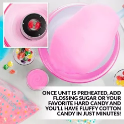 Dessert Makers Nostalgia Vintage Pink Cotton Candy Maker With 2 Cotton Candy Cones 17 Dessert Makers Nostalgia Vintage Pink Cotton Candy Maker With 2 Cotton Candy Cones -Dessert Makers Popular Store pink nostalgia cotton candy machines pcm325wp 31 1000