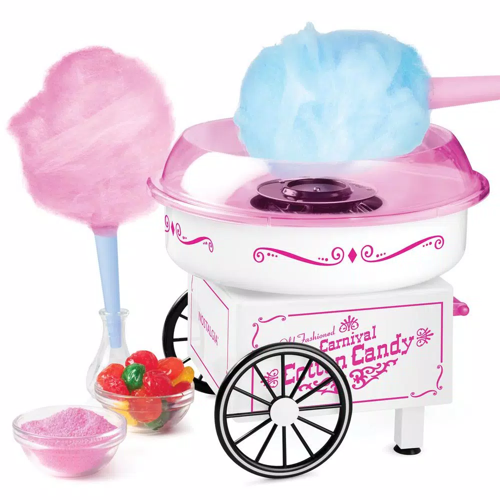 Dessert Makers Nostalgia Vintage Pink Cotton Candy Maker With 2 Cotton Candy Cones 4 Dessert Makers Nostalgia Vintage Pink Cotton Candy Maker With 2 Cotton Candy Cones - Image 2